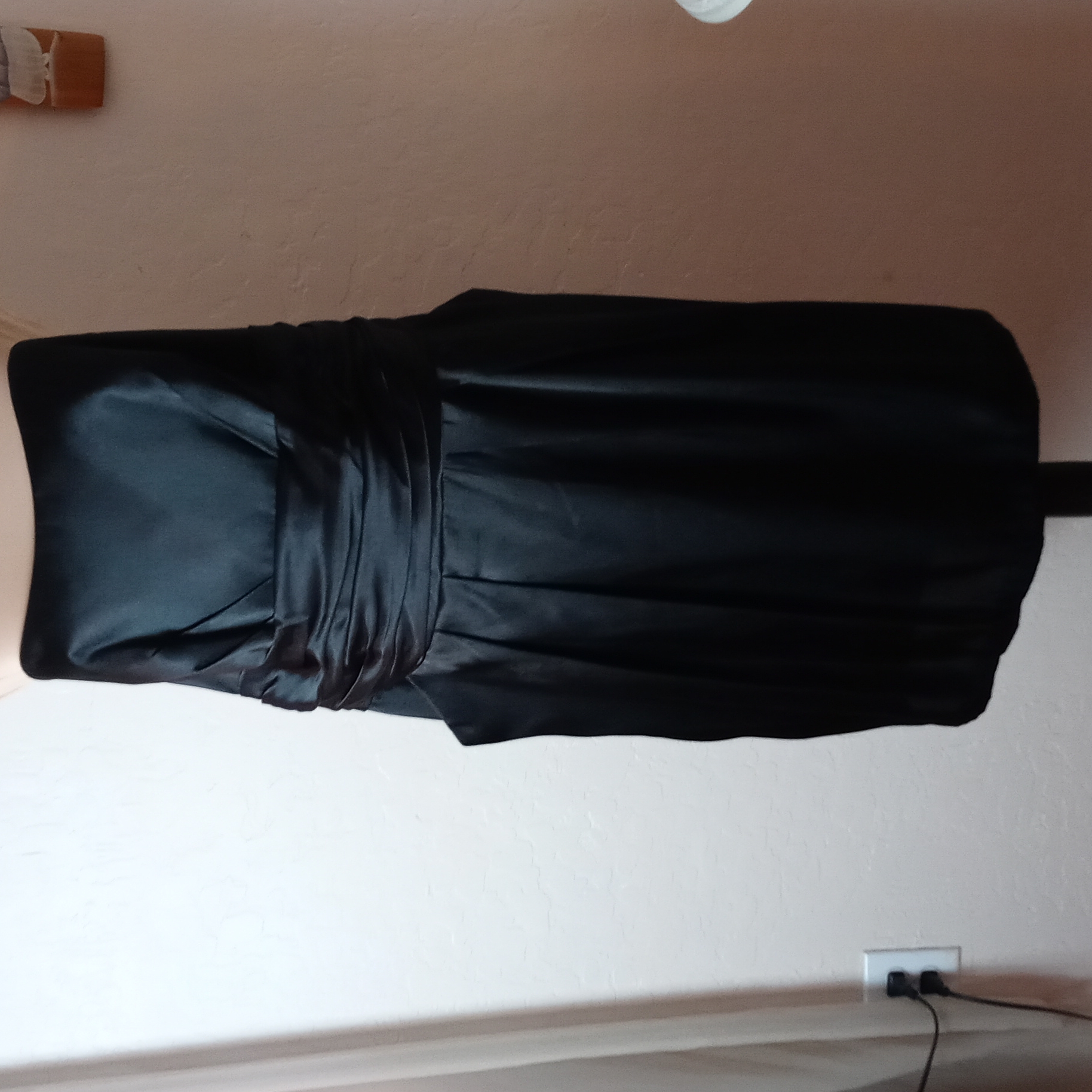David's Bridal Strapless Formal Dress